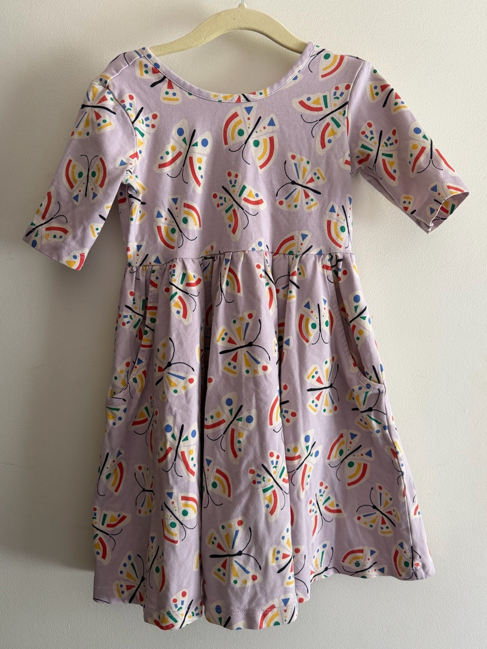 Hanna Andersson Lavender Skater Dress with Butterfly Print